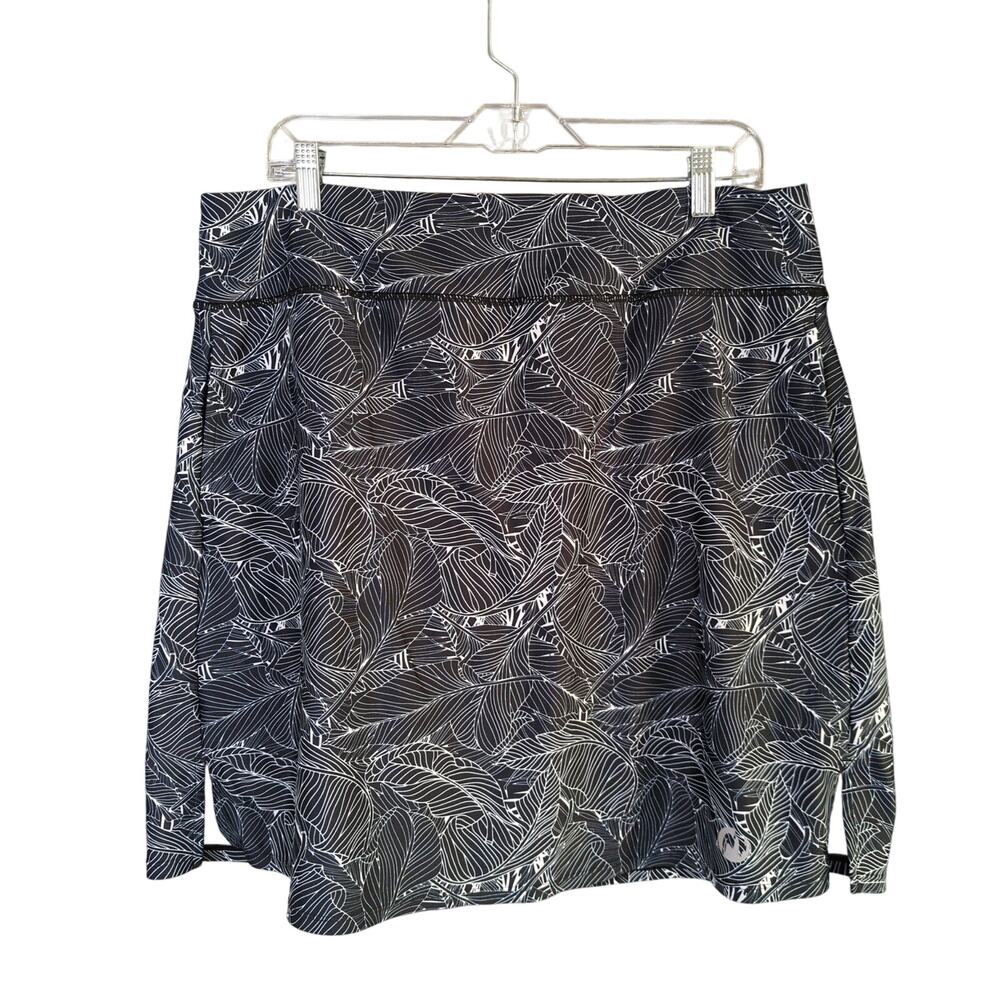 Moteepi Skort Womens 2X Black‎ Print Pockets Tennis Golf
